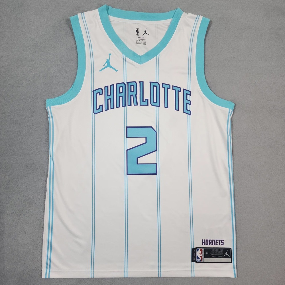LaMelo Ball Charlotte Hornets Jersey Mens 44 Medium Jordan NBA Swingman White
